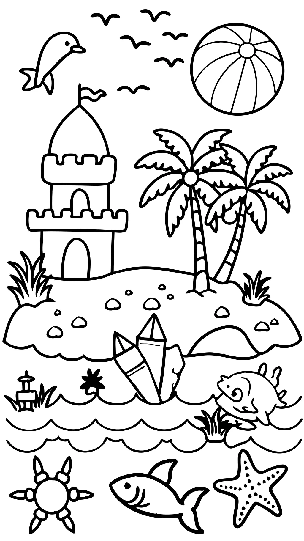 coloriage imprimable plage